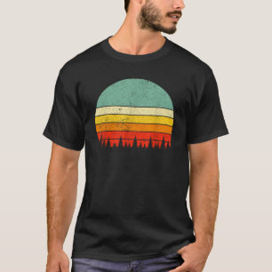 T-shirt 80s Pins Rétro Arbres Faune Nature Vintage Fores
