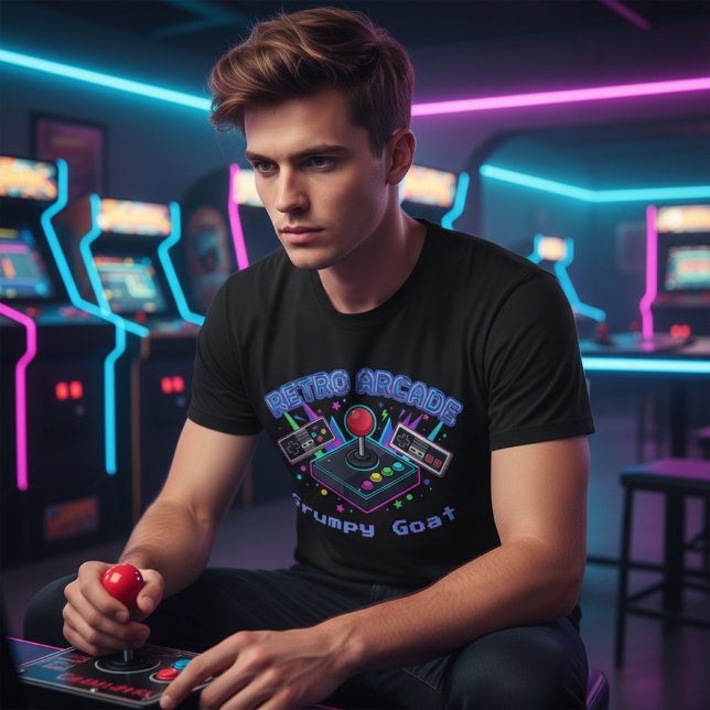 T-shirt 80s Retro Arcade Customizable Gamer (Créateur téléchargé)