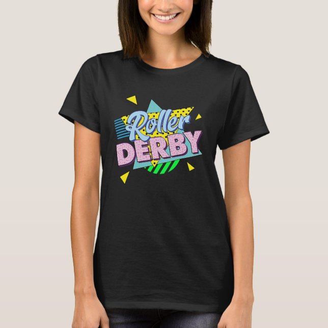 T-shirt 80s Retro Roller Derby Party  Roller Derby  For Wo (Devant)