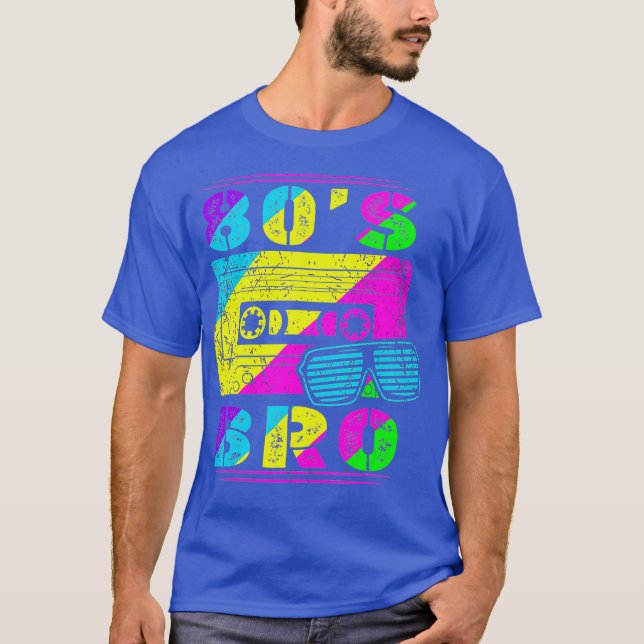 T-shirt 80s Retro Tape Bro Party 80s DJ Party Goer (Devant)
