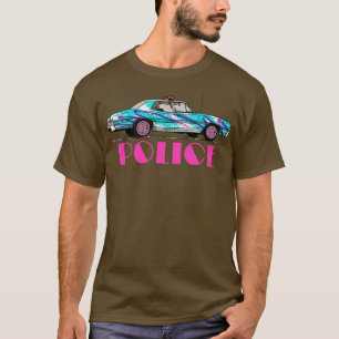 T-shirt 80s Rétrowave Police