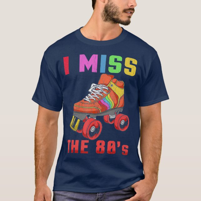 T-shirt 80s Rollerskates T Chemise Roller Vintage Patinage (Devant)