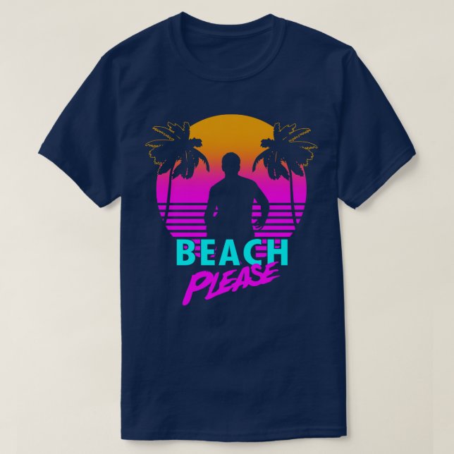 T-shirt 80s Spring Break Summer Beach Retro Meme (Design devant)