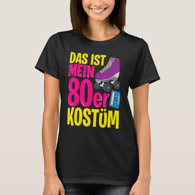 T-shirt 80s Thème de fête Costume de fête tenue de soirée  (Devant)
