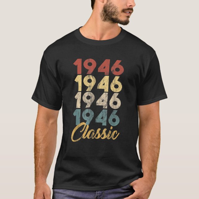 T-shirt 80th 1946 Fabriqué en 1946 Cadeaux Cadeaux Edition (Devant)