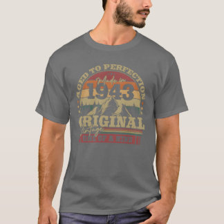 T-shirt 80th Birthday Woman Man Vintage 1943 80 Years vint