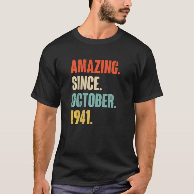 T-shirt 81 Ans 81e Anniversaire Extraordinaire depuis le 1 (Devant)