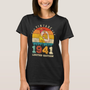 T-shirt 81 ans Femmes Anniversaire 1941 Vintage 81e annive