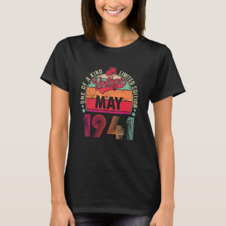 T-shirt 81ème anniversaire vintage stupéfiant depuis mai 1