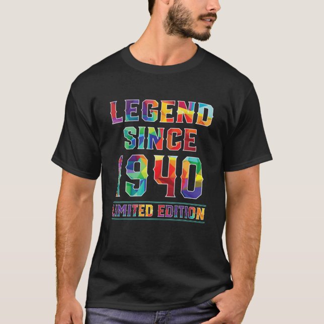T-shirt 82 ans Anniversaire Cadeaux Légende depuis 1940 Li (Devant)