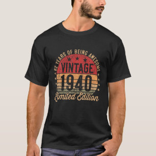 T-shirt 82 Ans Vintage 1940 Édition Limitée 82E Birt