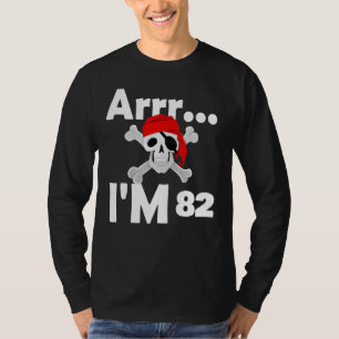 T-shirt 82e anniversaire Pirate Skull 82 ans Anniversaire