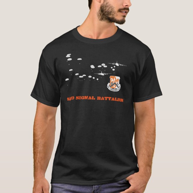 T-shirt 82e division aéroportée 82e bataillon de transmiss (Devant)