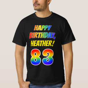 T-shirt 83e anniversaire — Bold, Fun, Rainbow 83, Nom pe