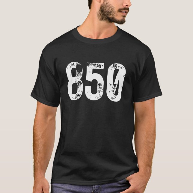 T-shirt 850 Area Code Tallahassee FL Mobile Telephone Area (Devant)
