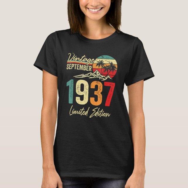 T-shirt 85 Yr Old Vintage September 1937  85th (Devant)