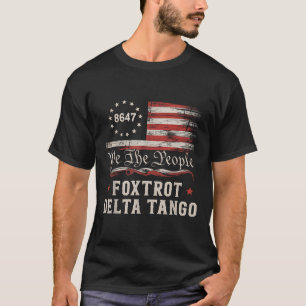 T-shirt 8647 Foxtrots Deltas Tangos Drapeau Amérique