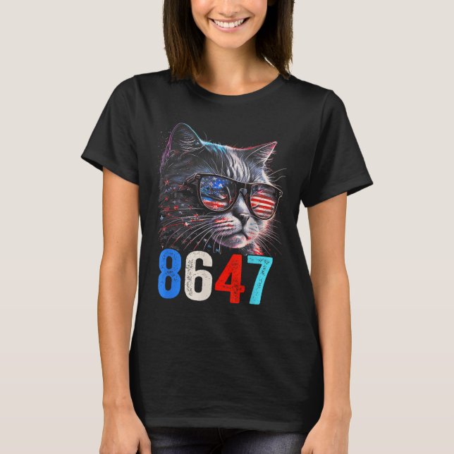 T-shirt 8647 Rétro 86 47 Amoureux de les chats (Devant)
