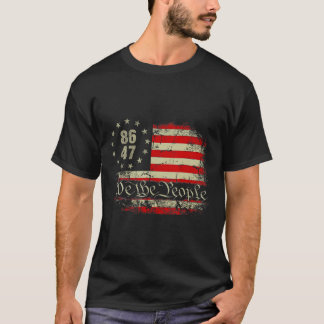 T-shirt 8647 Trump 86 47 Us Flag We The People Impeach 47 