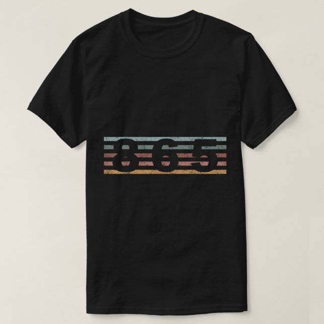 T-shirt 865 Indicatif régional Retro Tennessee Knoxville (Design devant)