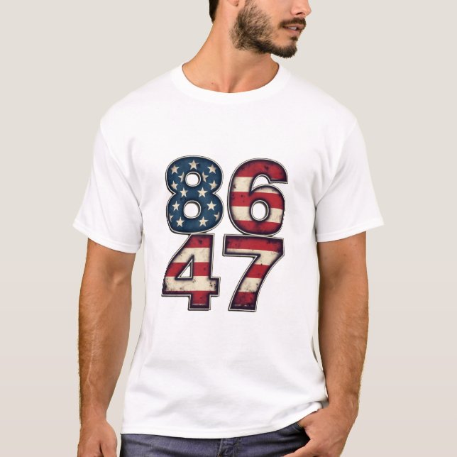 T-shirt 86 47 Fier Maga Trump Président Jour de l'Inagurat (Devant)