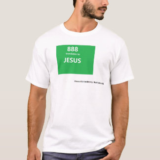 T-shirt 888 se traduit par JESUS