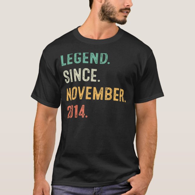 T-shirt 8 Ans 8 Anniversaire de la légende des garçons dep (Devant)