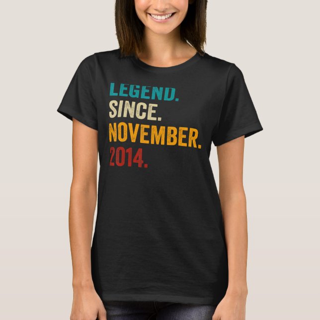 T-shirt 8 Ans 8 Anniversaire de la légende des garçons dep (Devant)