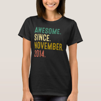T-shirt 8 Ans Awesome Depuis Novembre 2014 8e Birt