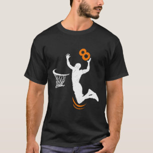 T-shirt 8 Ans Bysketbyll Dunk 8 Anniversaire de fête Garço