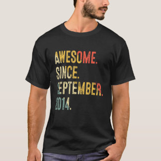 T-shirt 8 Ans Cadeau 8e Anniversaire Awesome depuis Septem