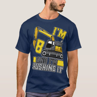 T-shirt 8 ans Crushing It Construction Camion 8th Birt