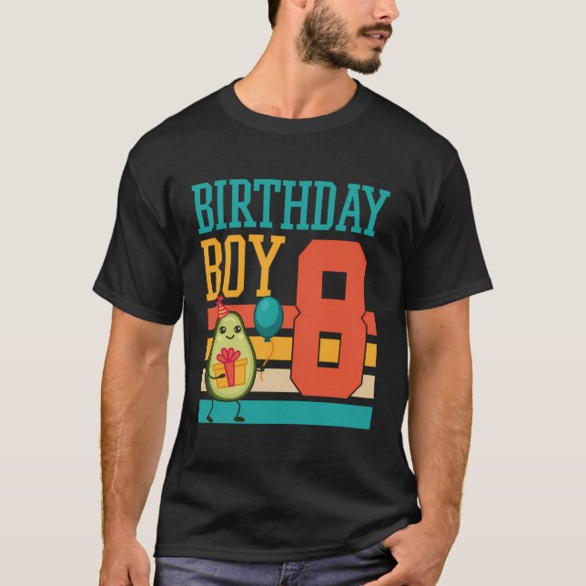 T-shirt 8 Ans Guac Avocado Thématique 8E Anniversaire (Devant)