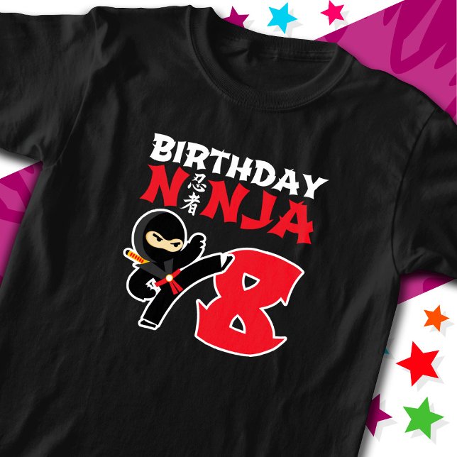 T-shirt 8 ans Karate Ninja Party Enfants 8e anniversaire (Créateur téléchargé)