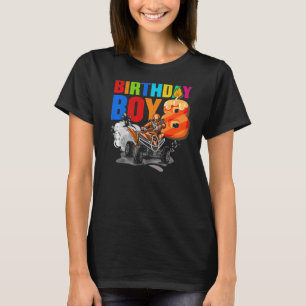 T-shirt 8 ans Quad Anniversaire Thème de fête VTT 4 Roue