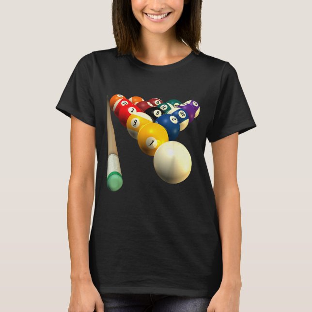 T-shirt 8-ball Ol Team S For Bar League Protecting  (Devant)