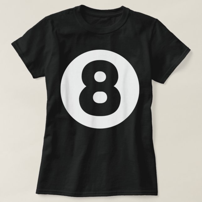 T-shirt 8 Billard Ball Lazy Costume Halloween Drôle Magi (Design devant)