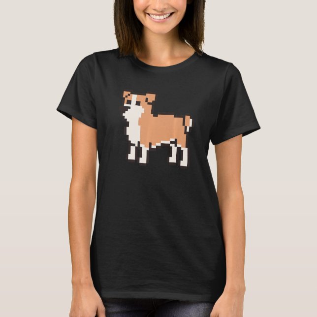 T-shirt 8 Bit Pixel English Bulldog (Devant)