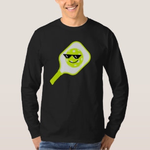 T-shirt 8 Bits Pixel Pickleball Avec Lunettes De Soleil Mè