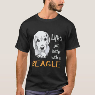T-shirt 8 La vie est juste meilleure avec un Beagle