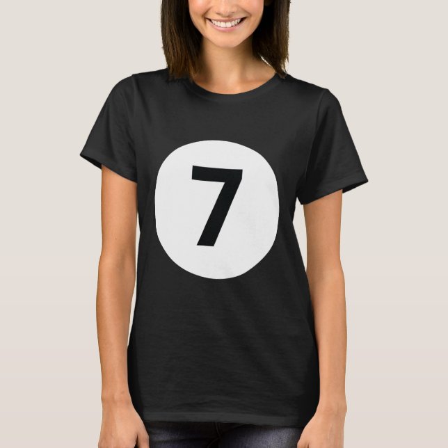 T-shirt 8 Pool Ball 7 Billiards Costume Halloween Groupe M (Devant)