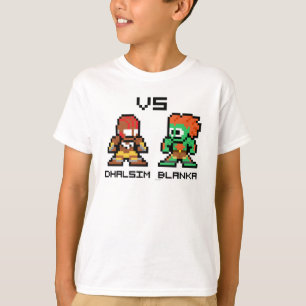 T-shirt 8bit Dhalsim CONTRE Blanka