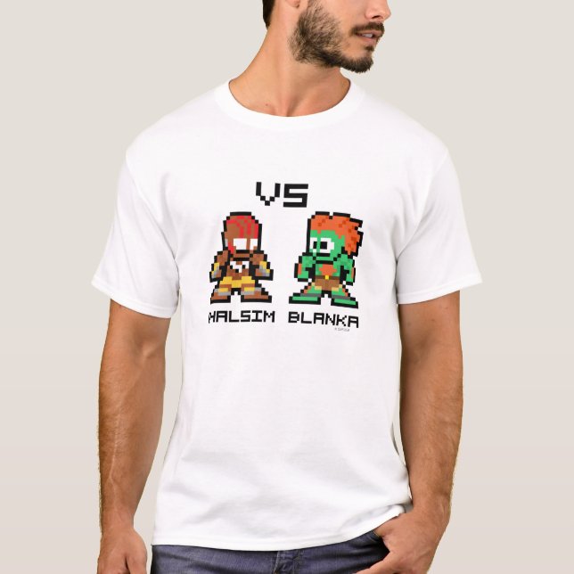 T-shirt 8bit Dhalsim CONTRE Blanka (Devant)