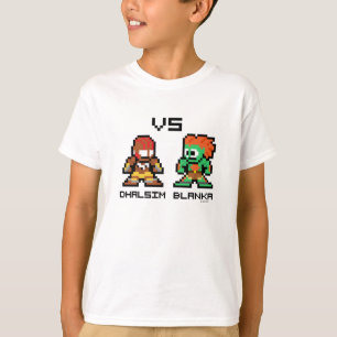 T-shirt 8bit Dhalsim CONTRE Blanka