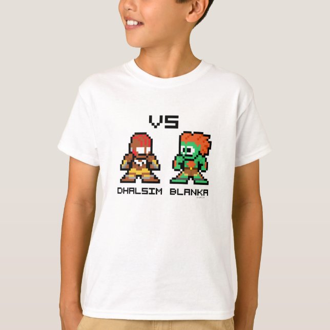 T-shirt 8bit Dhalsim CONTRE Blanka (Devant)