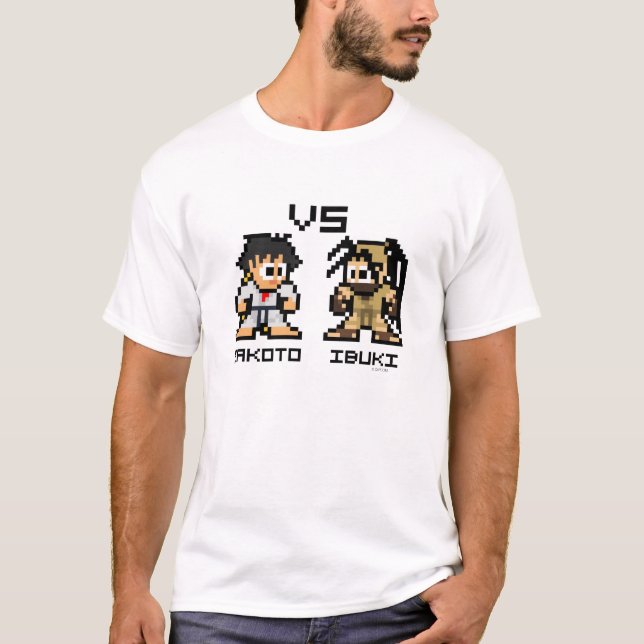 T-shirt 8bit Makoto CONTRE Ibuki (Devant)