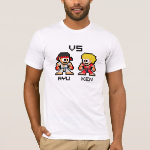 T-shirt 8bit Ryu CONTRE Ken