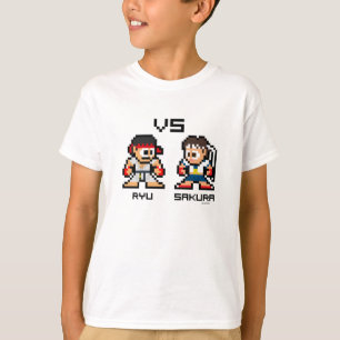 T-shirt 8bit Ryu CONTRE Sakura