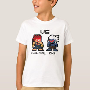 T-shirt 8bit Ryu mauvais CONTRE Oni