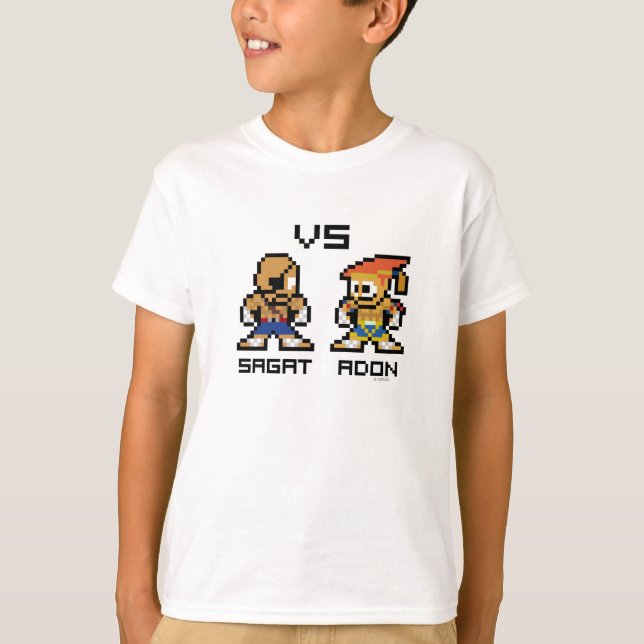 T-shirt 8bit Sagat CONTRE Adon (Devant)
